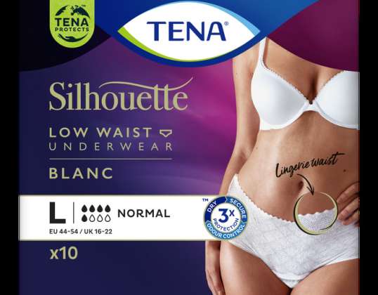 TENA SILHOUETTE BLANC L 10PCS
