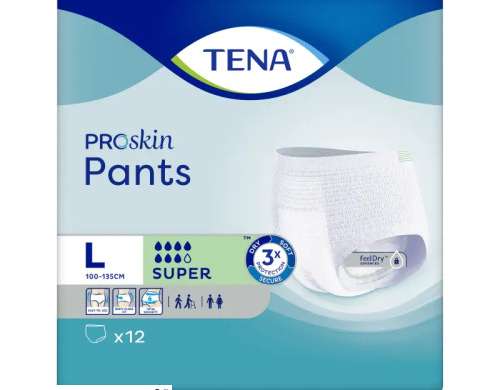 TENA PANTS SUPER L 12PCS