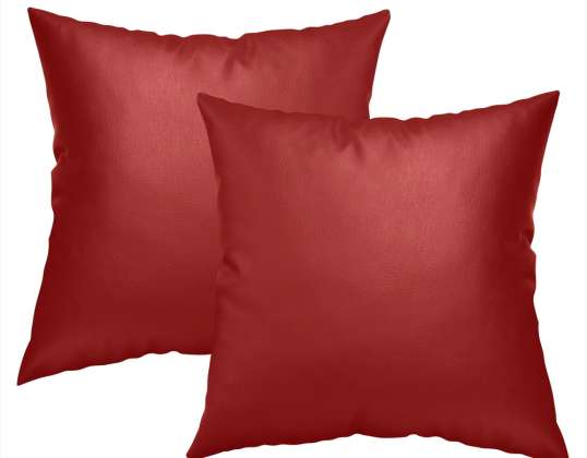 Koža poklopca jastuka 45x45 cm CRVENA ( Može se lako pripremiti prema željenim dimenzijama )