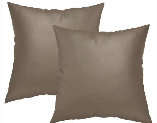 Koža poklopca jastuka 45x45 cm BEŽ ( Može se lako pripremiti prema željenim dimenzijama )