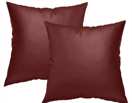 Чехол для подушки Кожа 45x45 см WINE RED ( Может быть легко приготовлен в соответствии с желаемыми размерами )