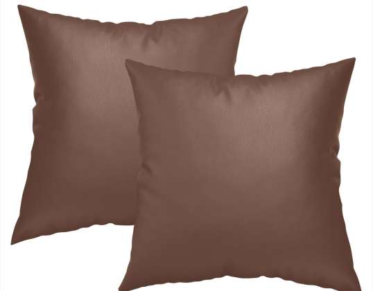 Koža poklopca jastuka 45x45 cm SMEĐA ( Može se lako pripremiti prema željenim dimenzijama )