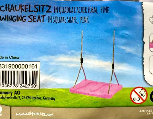 Swing seat 2 in 1 children's swing, swing board, adjustable standing swing, various swings. Paints, Ultrakidz brand, for resellers, A-stock