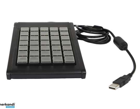 11x Programmeerbaar POS-toetsenbord met actieve toets USB AK-S100-UW-B/35