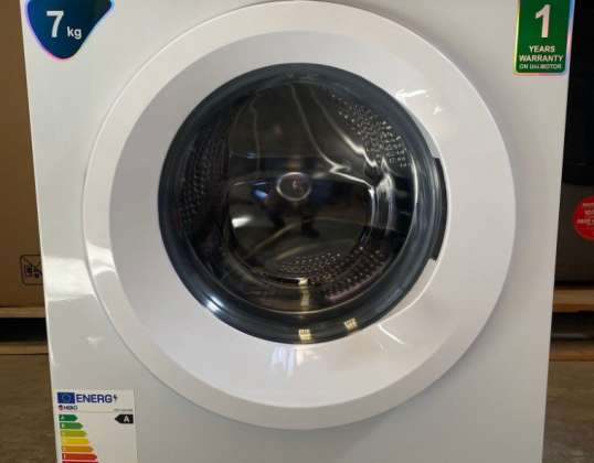Lot Nº4: Mașini de spălat noi Nimbus – 25 mașini de spălat albe 7kg A+++ și 25 mașini de spălat albe 8kg A++