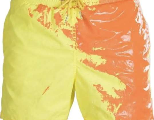 Мъжки бански за промяна на цвета SWITCHOPS жълто-оранжев