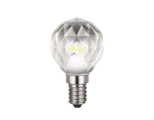 Augstas kvalitātes LED spuldze 3W E14 G40 4000K - dekoratīva kristāla gaisma dažādām lampām