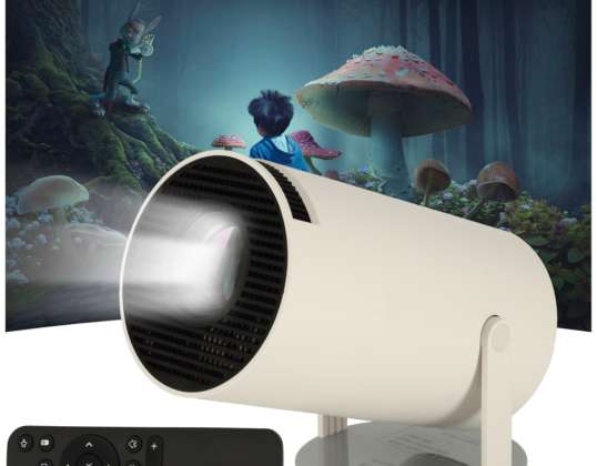 Projector portable LED projector 1280x720 40 130&quot; Android 11.0 USB HDMI WiFi white