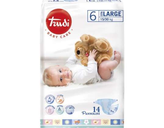 TRUDI DIAPERS XL 15/30KG 724