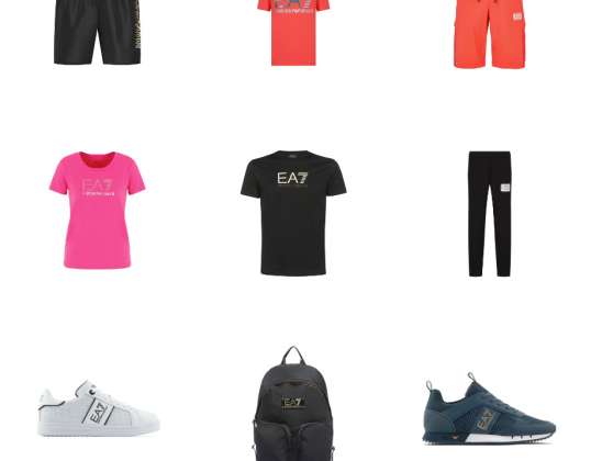 Mix butów i odzieży sportowej dla mężczyzn i kobiet - ARMANI / EA7
