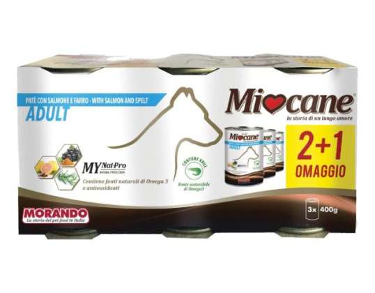 MIOCANE PATE' TRIS SALM/SPELLED