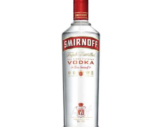 Smirnoff Red Vodka 0,70 L 37,5º - Oroszország, 0,70 L, Súly 1,10 kg, Parafa nélküli