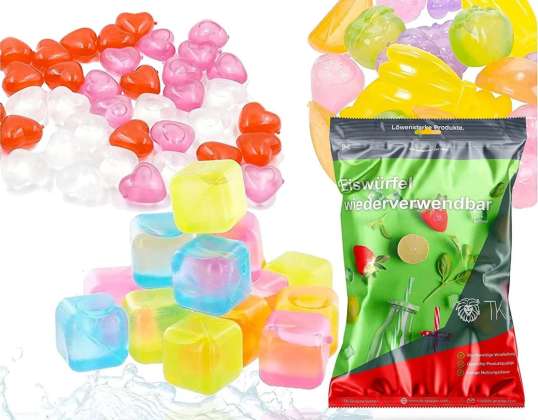 36x Reusable &amp; Colorful Ice Cube Ice Cube Mold made of BPA-free plastic plastic for easy cooling of drinks &amp; beverages