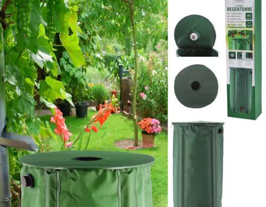 Foldable rainwater barrel 100L in green – space-saving solution