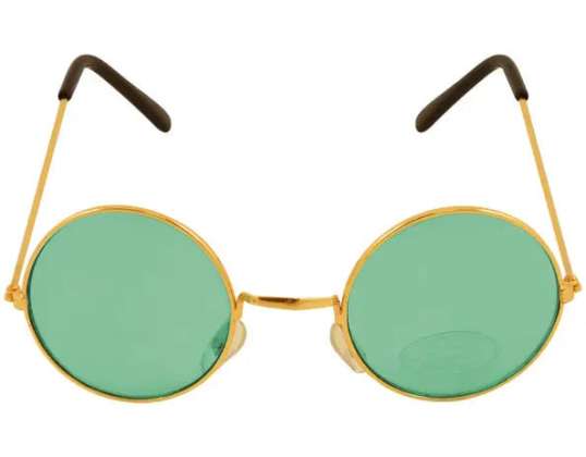 Green lenses with gold frame for adults high quality sunglasses