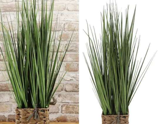 Artificial flower grass in decorative basket | 80cm high | Elegant home decor