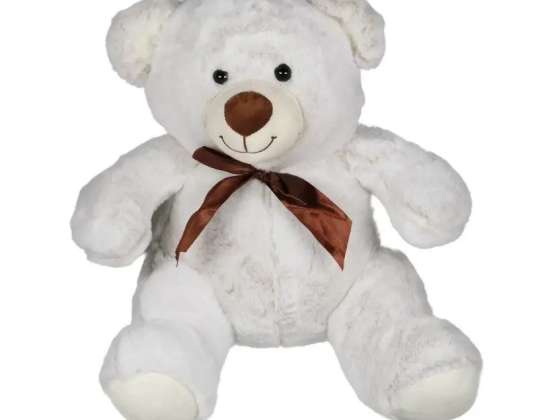 Cuddly plush bear with bow "Bert" cream 40 cm