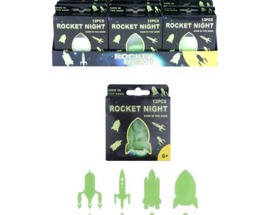 Glowing Rockets 5 6 5 cm Box of 12 3 Types Outdoor Toys