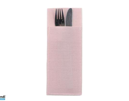 Pink PVC Cutlery Bag 'Hampton' 23 5x9cm Chic and Practical for Every Table