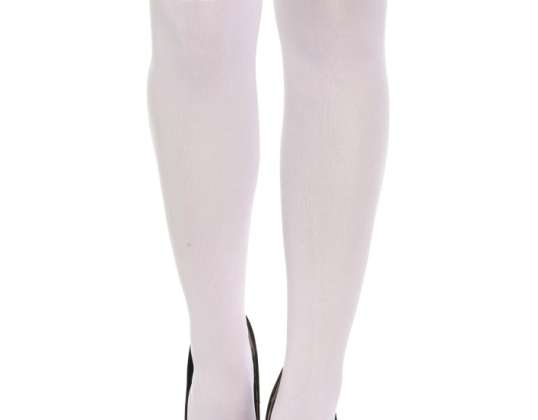 Stockings hold-ups white with graceful white bow – elegant hold-ups for women