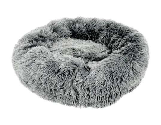 Pet Pillow: Small Round Gray Pillow for Dogs &amp; Cats Approx. 50cm Diameter Cozy Pet Pillow