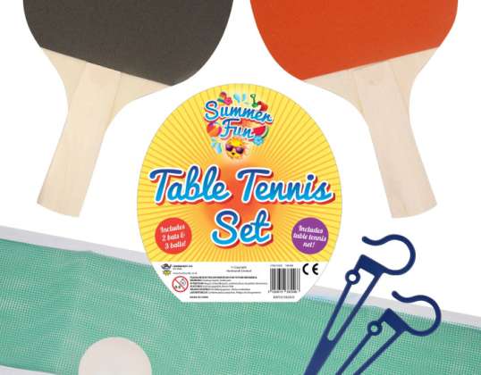 Table Tennis Set: 2 Rackets 3 Balls 1 Net – Complete Ping Pong Set for Leisure &amp; Home