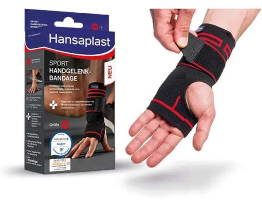 Bandage de poignet Hansaplast Sport dans les tailles S/M/L/XL Support réglable pour les utilisateurs actifs