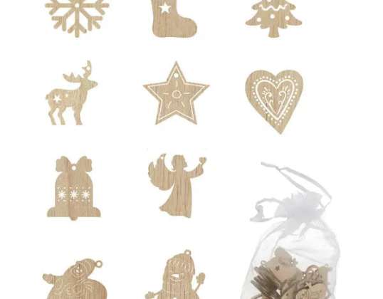 Pendentif Scatter Decoration 10/s Set de 24 – Décoration Suspendue Rustique | Décoration artisanale élégante