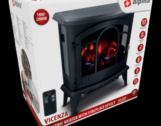 Vicenza LED 3D 1800W Electric Heater Efficient Space Heater with Innovative Technology