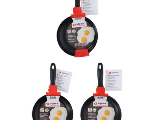 Versatile 20cm non-stick frying pan 3 different colours Durable &amp; easy to clean