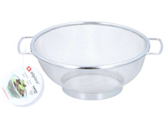20x25x8cm Stainless Steel Strainer: Durable mesh strainer for precise sifting and straining