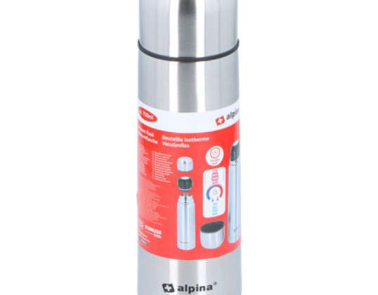 750ml Vacuum Flask – 29.5x8cm Robust &amp; Leak-proof Travel Bottle