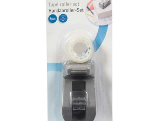 Handheld tape dispenser set with 2 rolls of 12 m each practical sealing solution for quick use