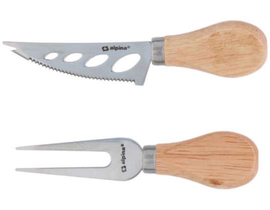 2-delni vrhunski sirni nož za rezanje iz nerjavečega jekla in nož za širjenje