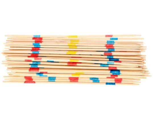 41 gabalo "Mikado" lazdelės žaidimas 18 cm medinis klasikinis rinkinys