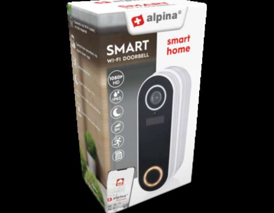 Smart Video Doorbell Full HD 1080p: Advanced Security Camera with Motion Detection Wi-Fi Enabled