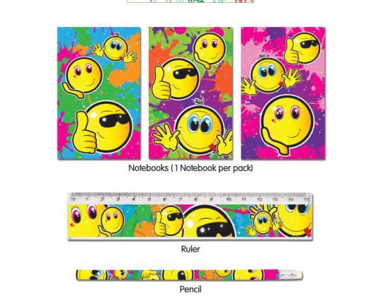 5-piece writing set Smile Colorful &amp; Cheerful Ideal for school and office
