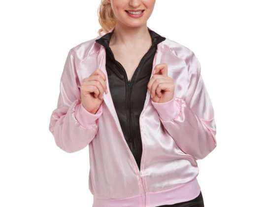 50-ųjų rožinė moteriška striukė suaugusiems Vintažinio stiliaus vakarėlio apranga