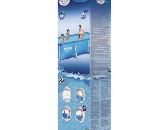 PVC medence – 300 x 201 x 66 cm Úszómedence – Tartós kültéri medence – Hordozható PVC keretes medence