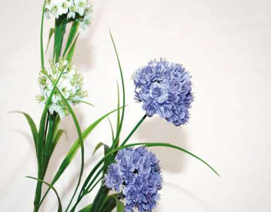 Lirio africano con 2 flores de bolas 62cm Elegante planta decorativa