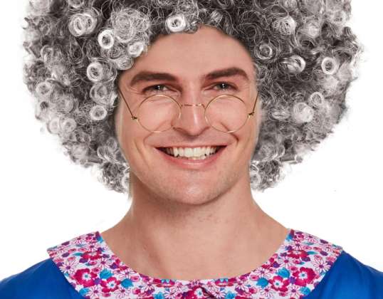 Afro Perücke Grau 120G – Voluminös &amp; Stilvoll Für Kostüm &amp; Karneval