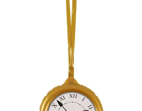 Nadmuchiwany zegar XXL z łańcuszkowymi akcesoriami imprezowymi 24 5 cm