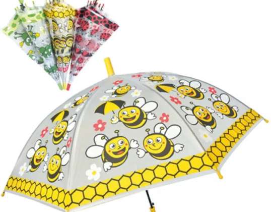 Automatický dětský deštník 96cm Snadná obsluha Bezpečné a barevné pro děti