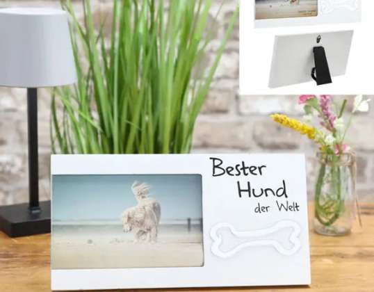 Picture frame 'Best dog in the world' approx. 25x13cm – Perfect gift for dog lovers