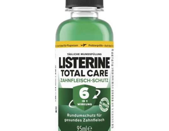 Risciacquo orale completo Listerine 95 ml Total Care Collutorio dentale per un'igiene ottimale dei denti