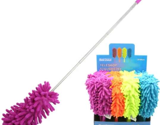 Deluxe Chenille Feather Duster with Telescopic Rod 27 75cm Flexible Cleaning Tool