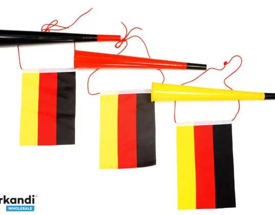 Німецькі віялові ріжки – набір патріотичних шумотворців із 3 штук