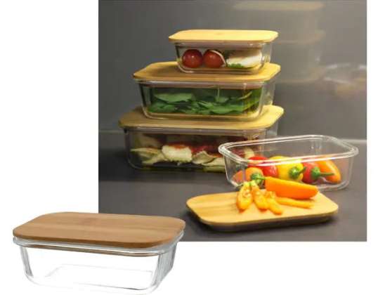 Eco Chic 0.4L Bamboe Deksel Opbergcontainer – Compact &amp; Duurzaam