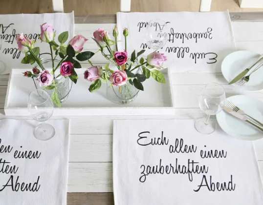 Elegant placemat magical evening approx. 48x33cm – stylish and practical table decoration