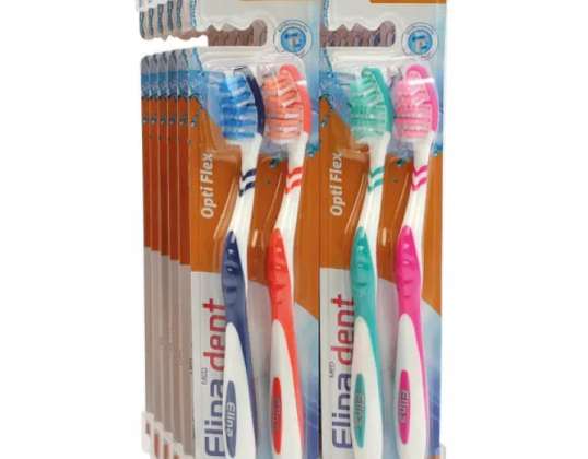 Elina 2 Flexident tannbørster Duo 18cm effektiv munnpleie